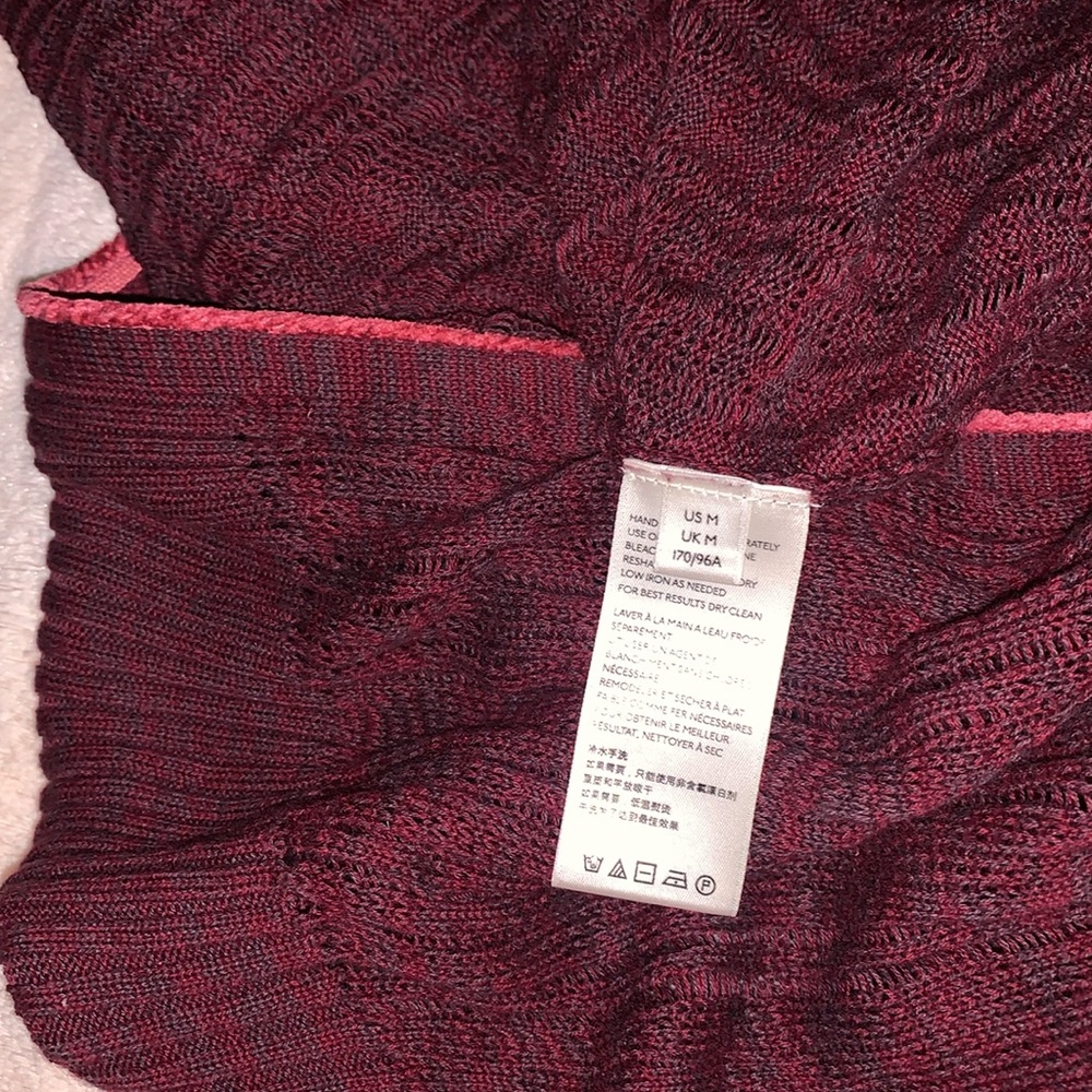 Free people Florence Crop Top Sweater burgundy size medium worn once - Picture 8 of 8